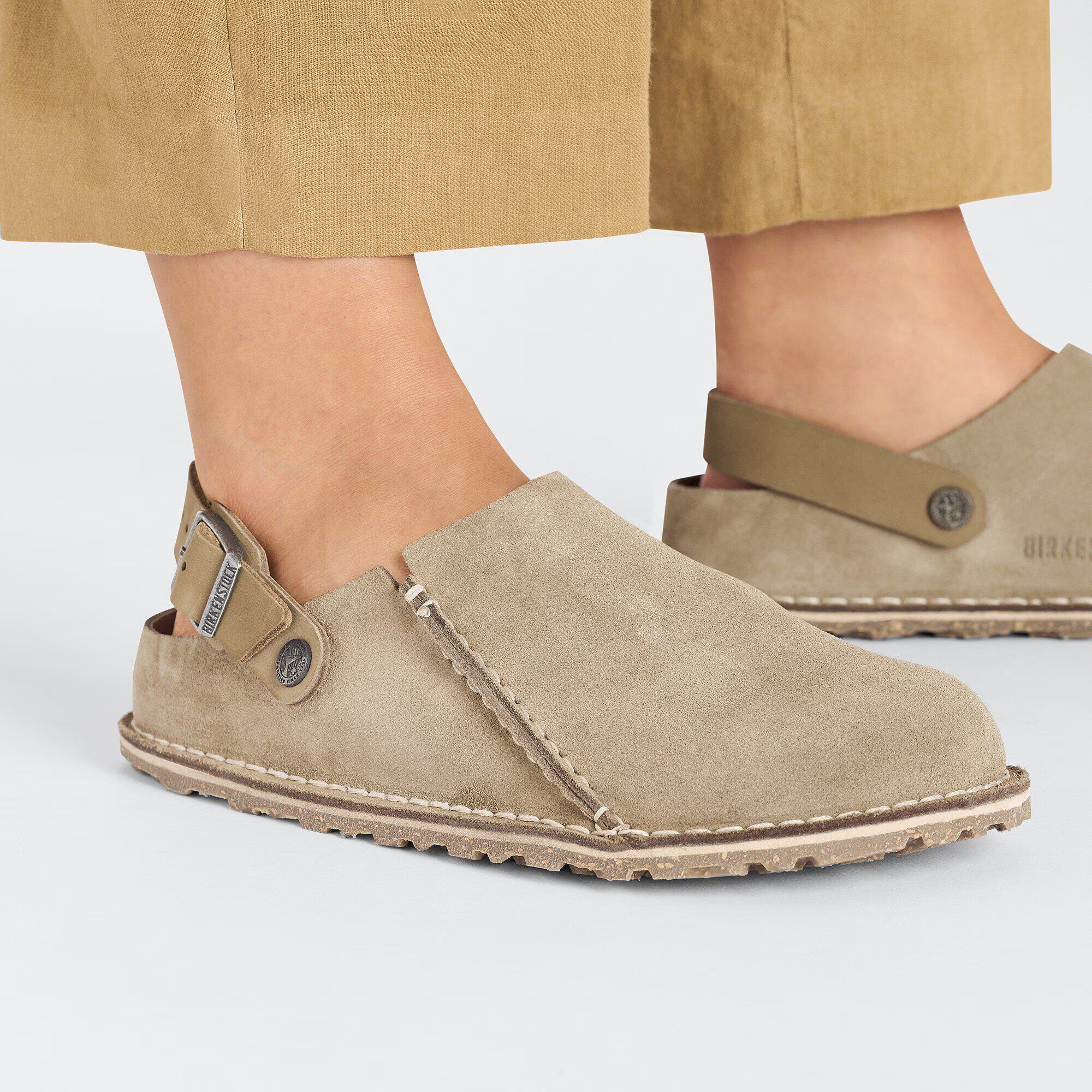 Birkenstock Lutry Premium Suede - Grey Taupe