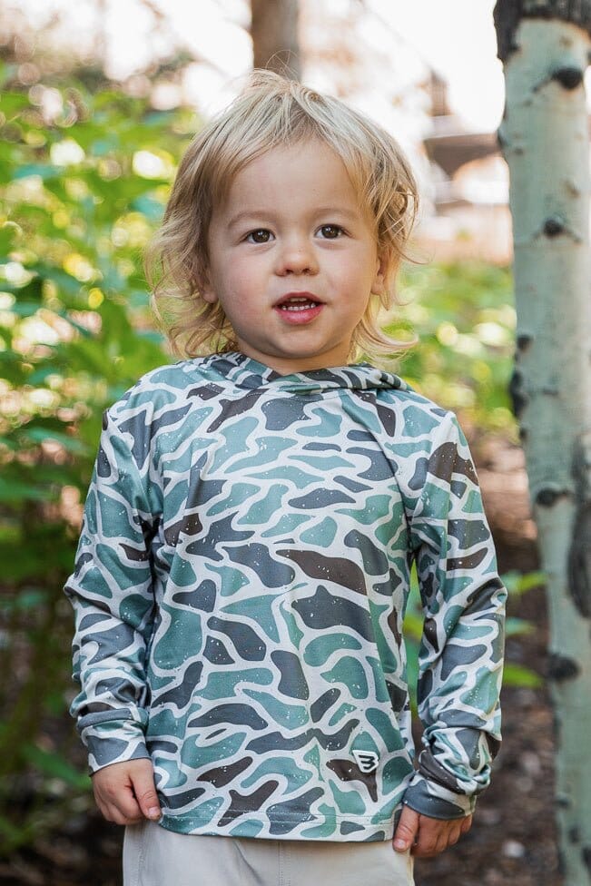 Burlebo Youth Performance Hoodie - Retro Duck Camo