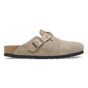 Birkenstock Boston Braided Taupe Suede Leather