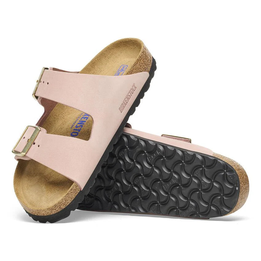 Birkenstock Arizona Soft Footbed Nubuck Leather Pink Sandals