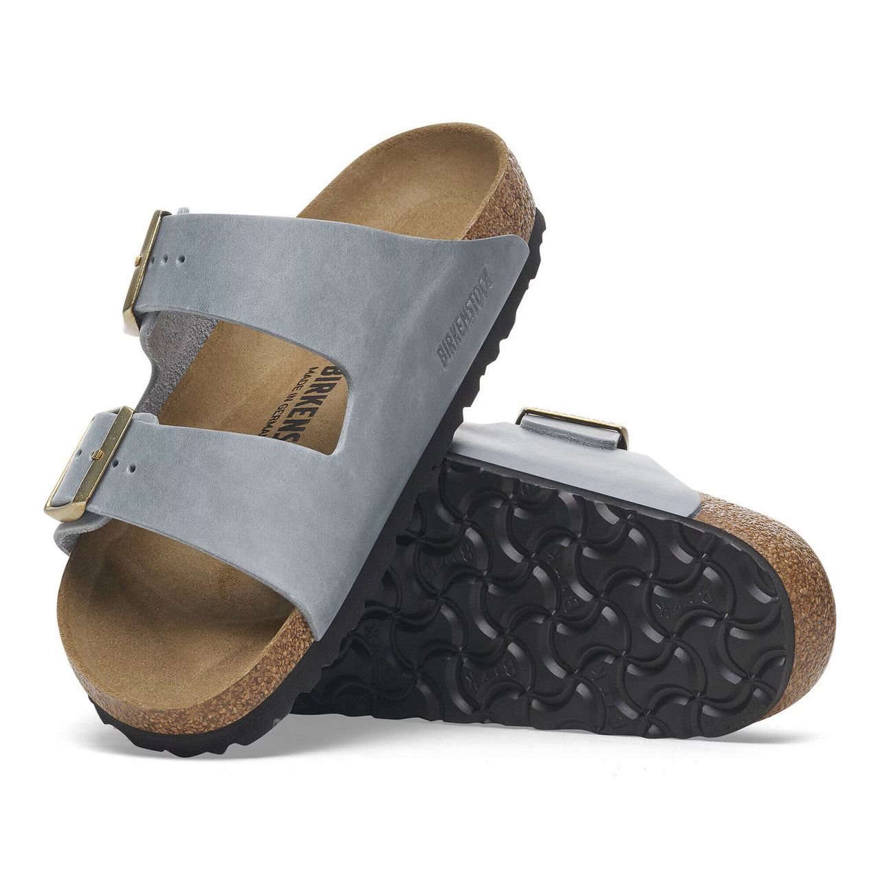 Birkenstock Arizona Oiled Leather Basalt Gray Two-Strap Sandal