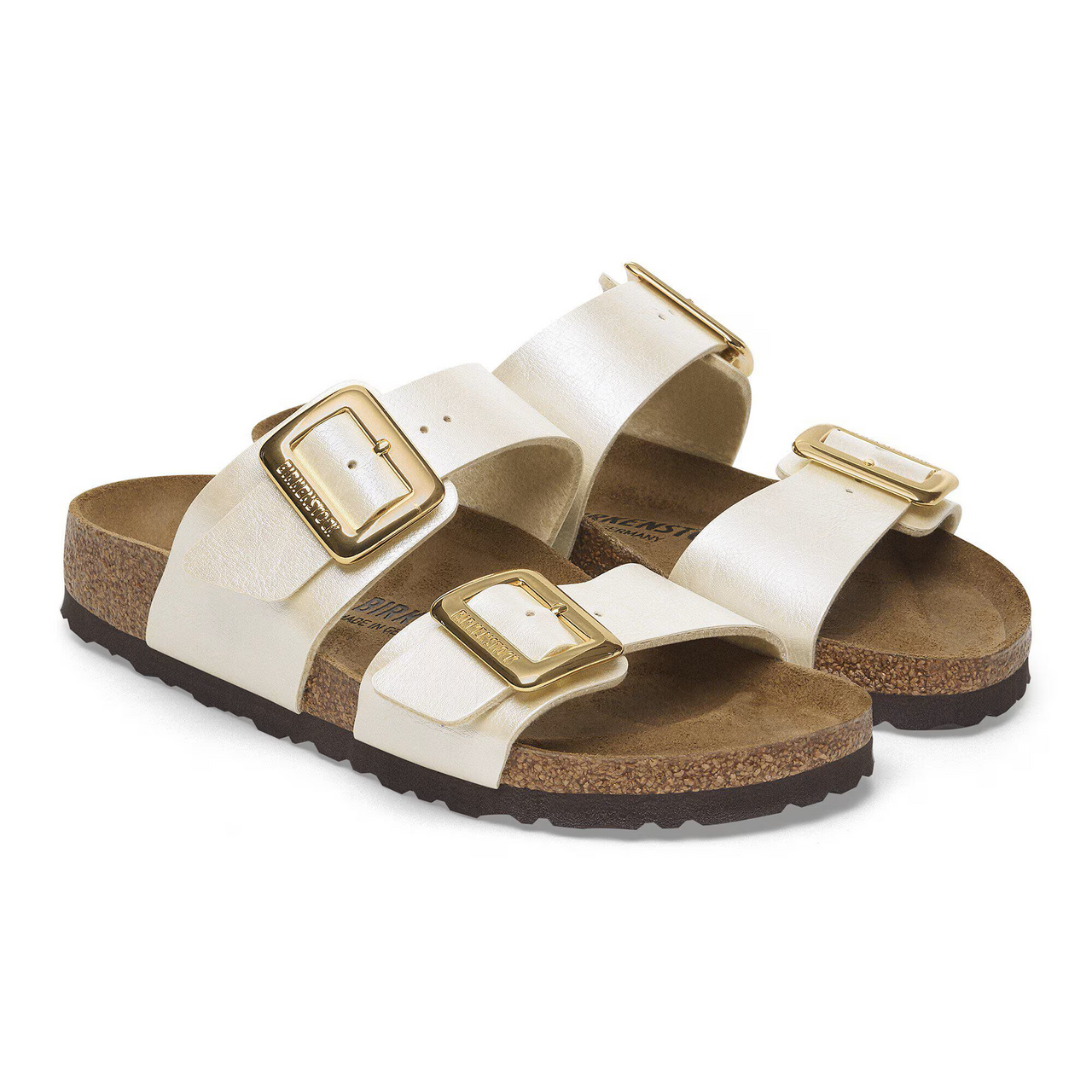 Birkenstock Sydney Cushion Buckle Birko-Flor Graceful Pearl White Sandals