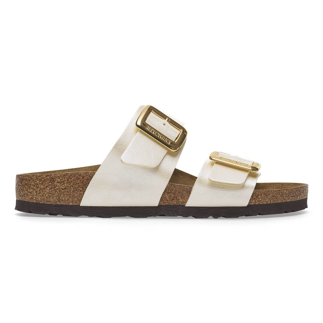 Birkenstock Sydney Cushion Buckle Birko-Flor Graceful Pearl White Sandals