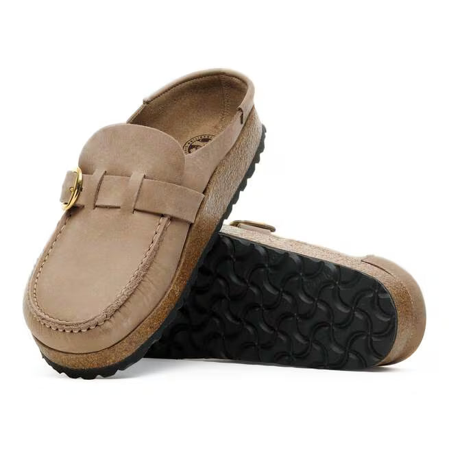 Birkenstock Buckley Oiled Leather Clog - Tobacco Brown