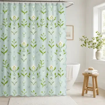 Laura Park Petal Garden Aqua Shower Curtain