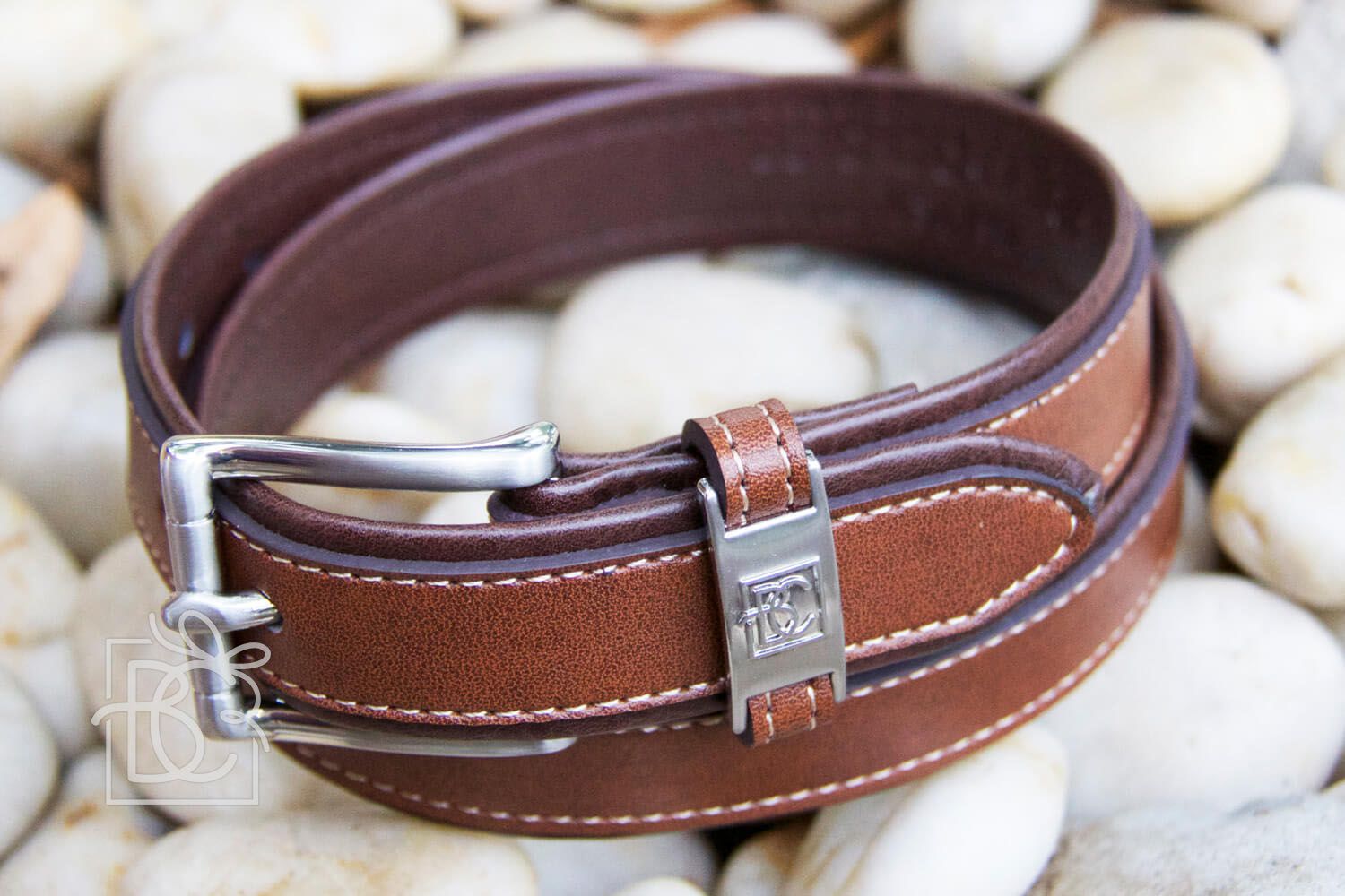 Beyond Creations Two-Tone Genuine Leather Belt