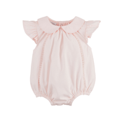Mud Pie Baby Girl Collared Poplin Baby Bubble - Pink