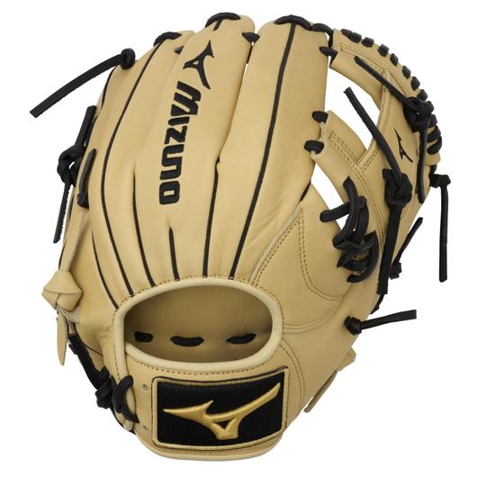 Mizuno GMVP1177P4 MVP Prime BB, Infielder Baseball Glove, 11.75", Center Pocket Design, Deep 3 Web - Camel