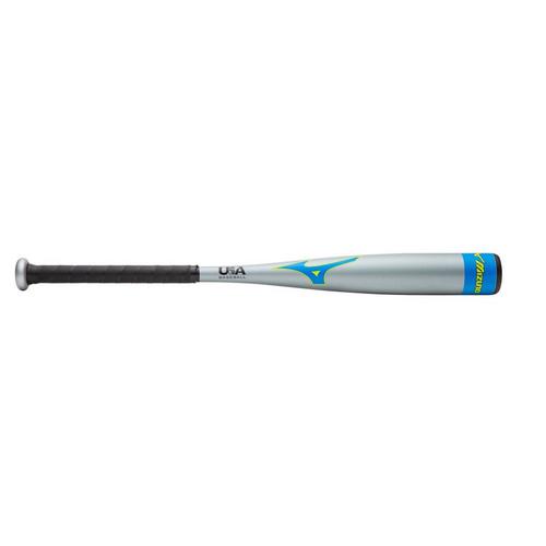 Mizuno B21-HOT METAL Tee Ball USA Baseball Bat (-13) – Light Grey/Neon Green