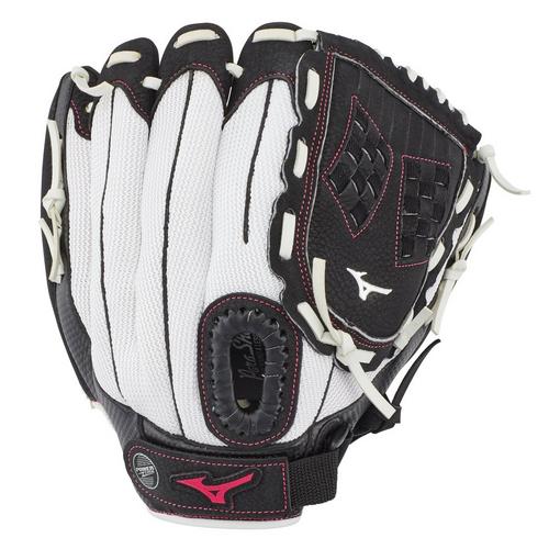 Mizuno Prospect Finch 11.5" Youth Fastpitch Softball Glove – Black/White
