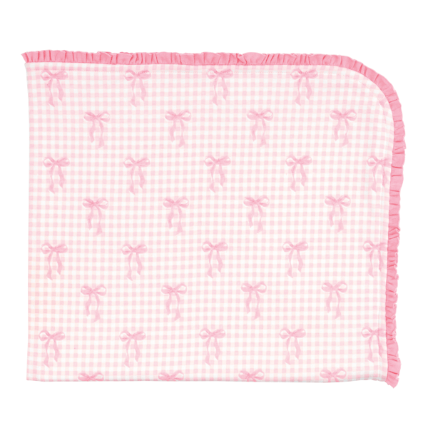 Mud Pie Gingham Bow Arrival Blanket