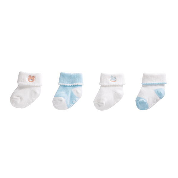 Mud Pie Infant Blue Foldover Sock Set