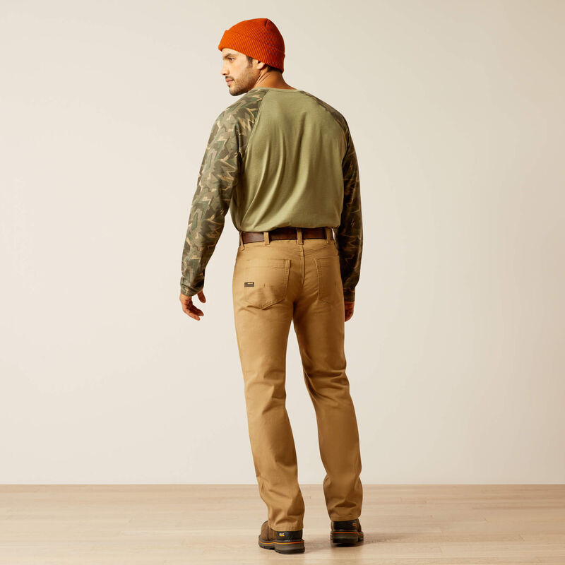 Ariat Men's Rebar M5 Straight DuraStretch Made Tough Straight Pant - Field Khaki