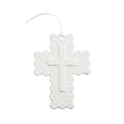 Mud Pie Ceramic Dot Gingham Cross