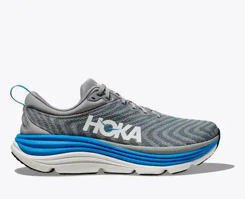 Hoka Men's Gaviota 5 Running Shoe - Limestone/Diva Blue