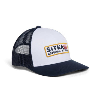 Sitka Patriot Mid Pro Trucker - White