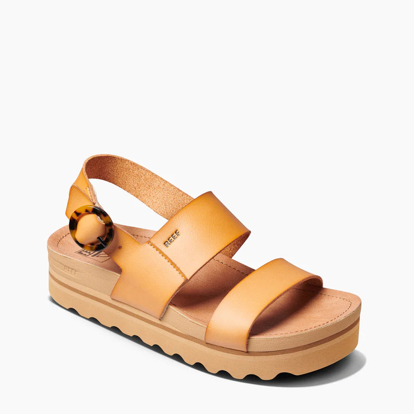 Reef Women's Vista Hi Buckle Natural Platform Sandals