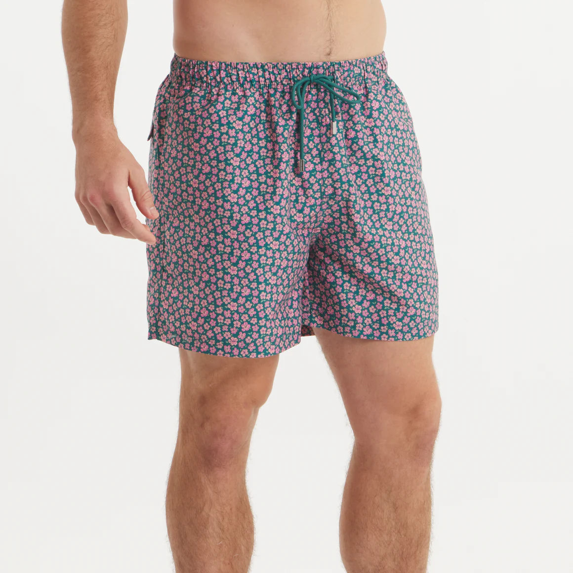 Southern Marsh Harbor Swim Trunk Azalea Way - Navy & Champions Green