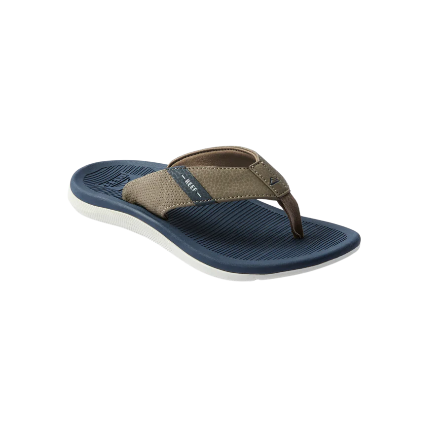 Reef Kids Santa Ana Navy/Khaki Flip-Flops for Youth