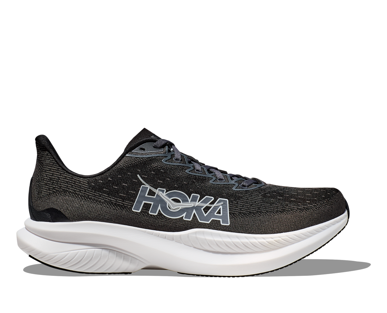 Hoka Mach 6 Men's Running Shoes Wide - Black/White