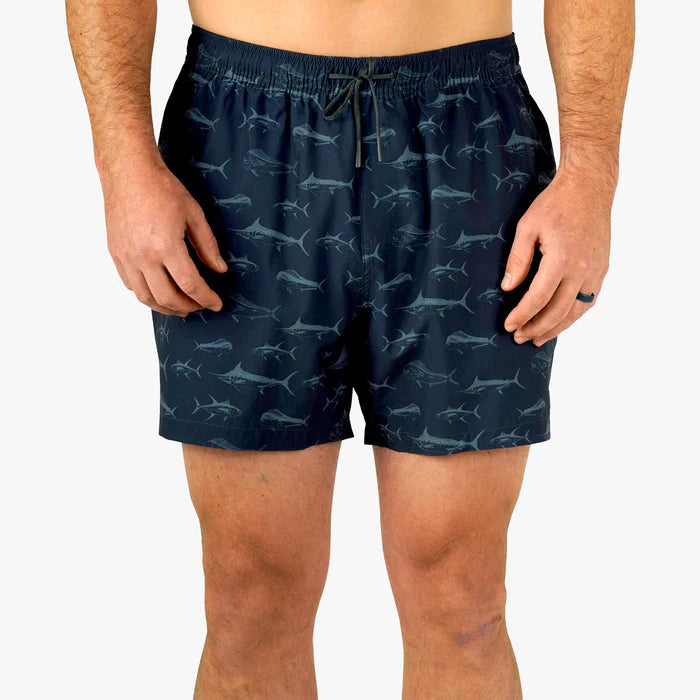 Aftco Men's Strike Print Fishing Swim Trunks