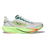 HOKA Men’s Mach 7 Lightweight Wide Running Shoes - Frost/Neon Yuzu