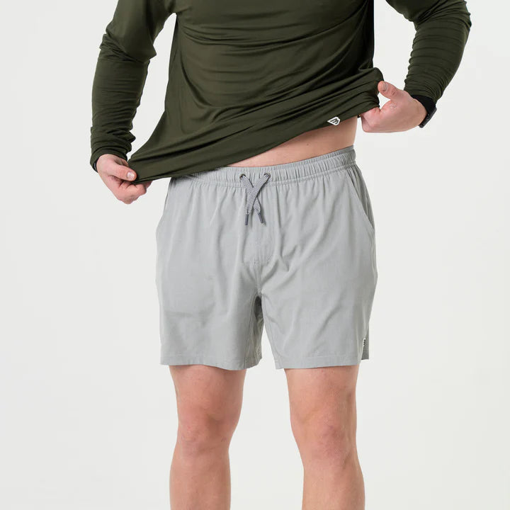 Burlebo Athletic Short - Light Grey - Grey Aztec Liner