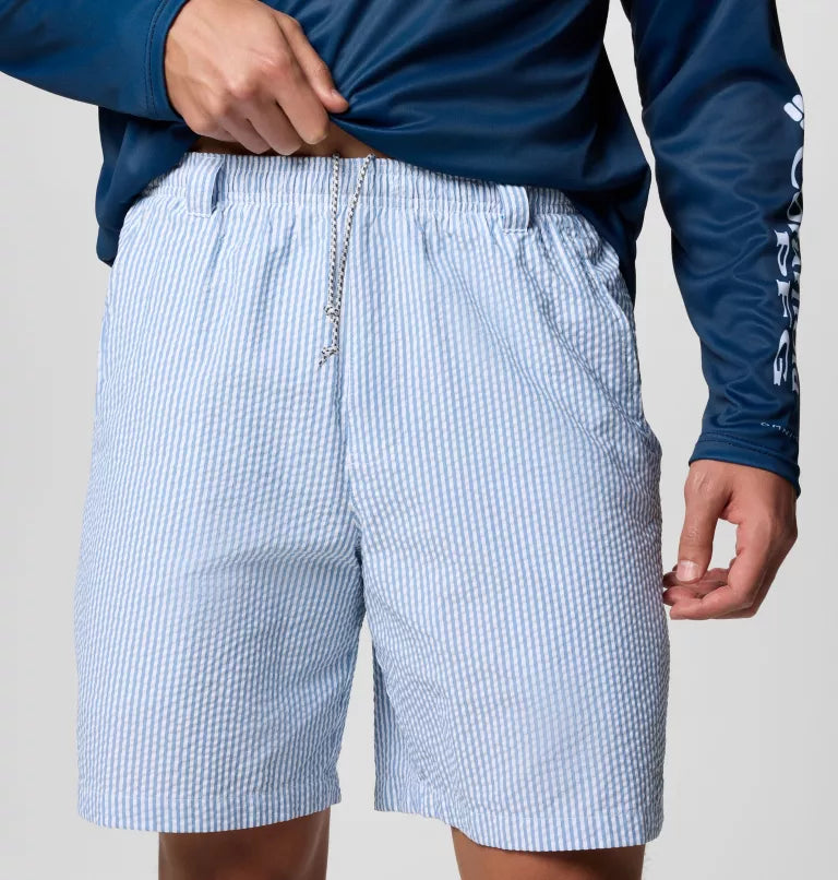 Columbia Men's 8" PFG Super Backcast II Water Shorts - Dark Pool Seersucker