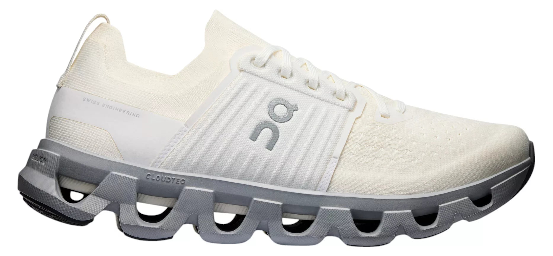 On Men's Cloudswift 4 Running Shoes - Ivory/Alloy