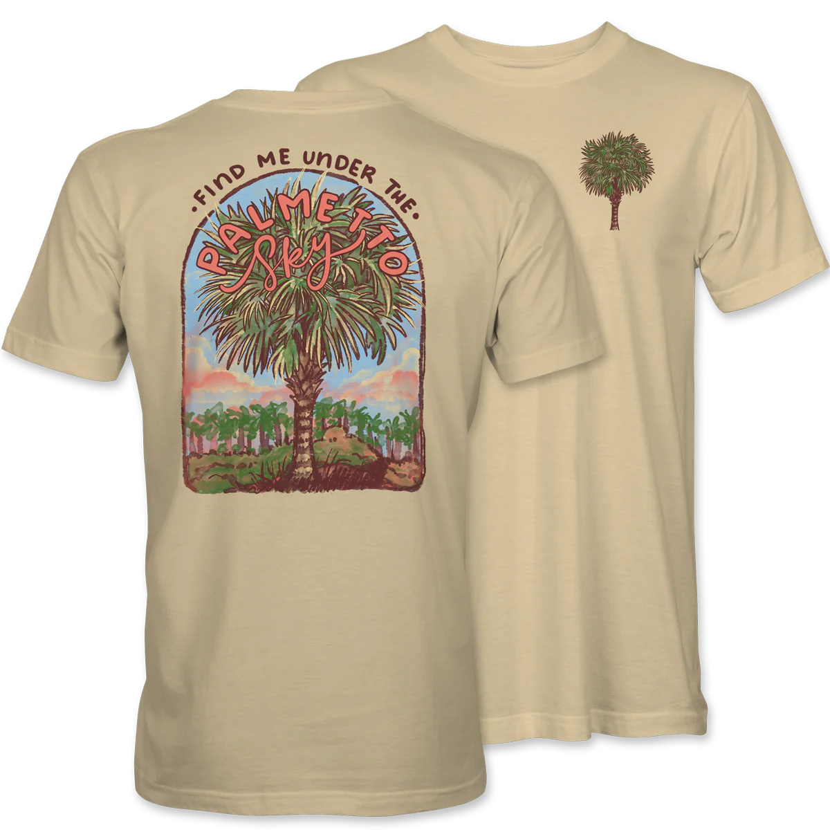 Palmetto Shirt Co. Painted Palmetto Tee - Natural
