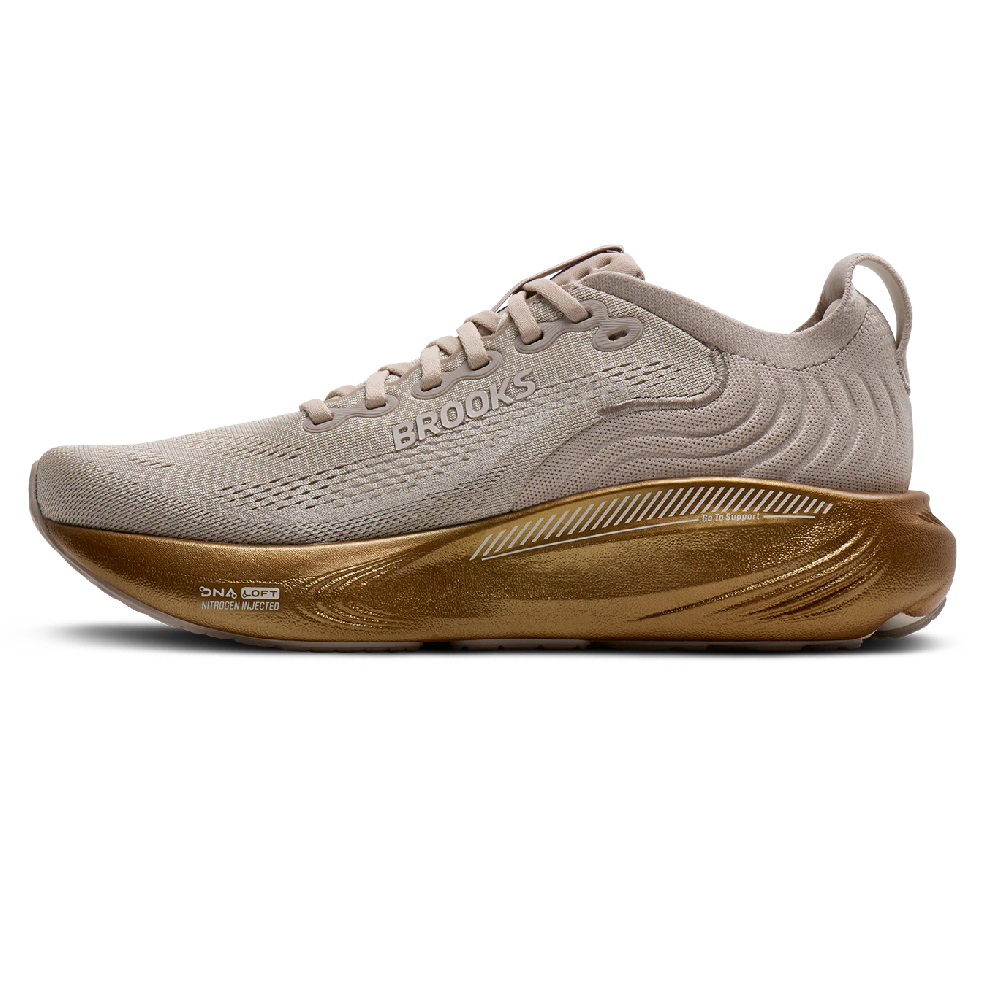 Brooks Women's Adrenaline GTS 25 Running Shoe - Grey/Coconut/Gold