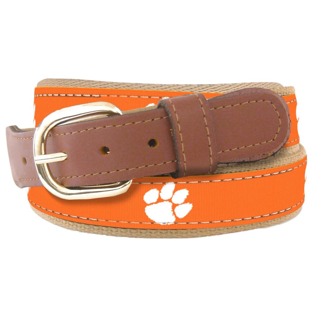 Zep-Pro Clemson Tigers Men's Collegiate Woven Ribbon Belt