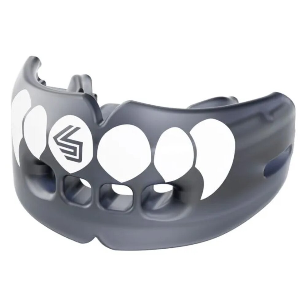 Shock Doctor Double Braces Mouthguard - Trans Black/White Fang