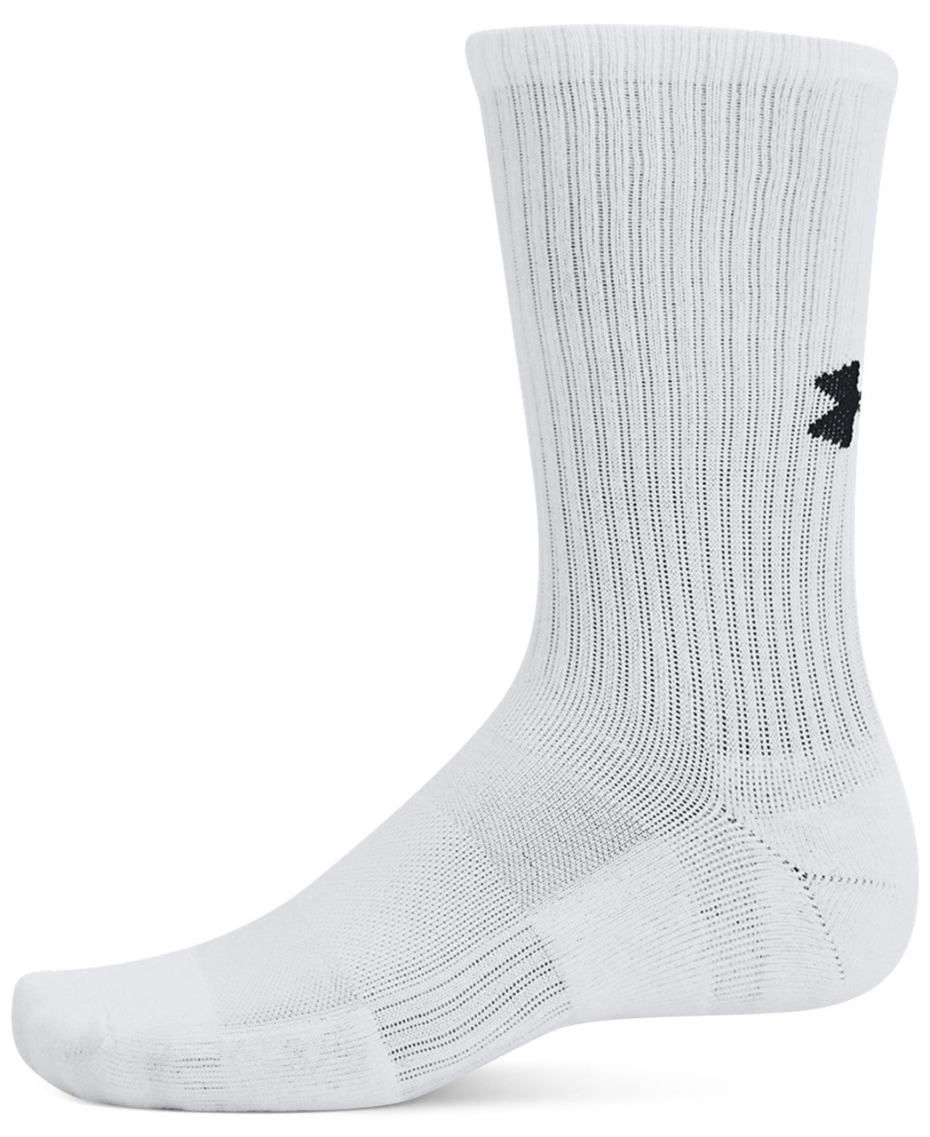 Unisex Training Cotton Crew Socks- White
