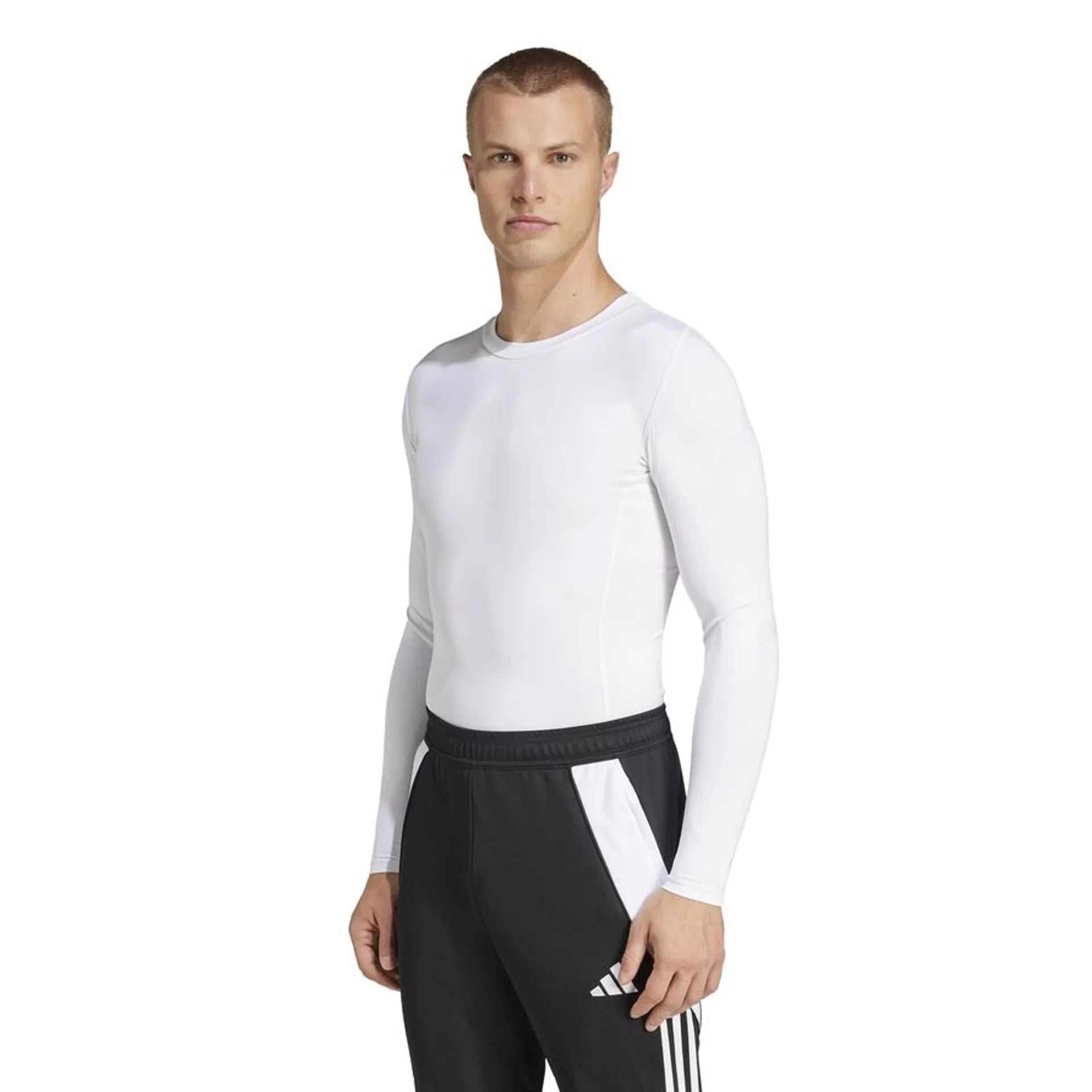 Adidas Men's Long Sleeve Compression Performance Shirt - White
