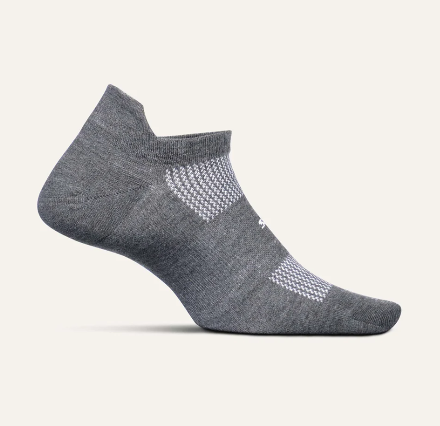 Feetures High Performance Ultra Light Tab - Large Heather Grey