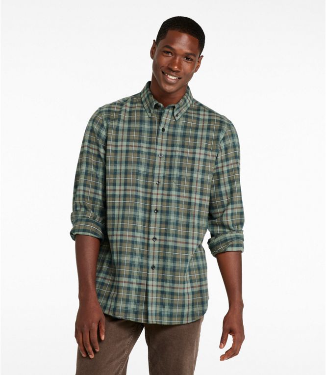 L.L. Bean Men's Scotch Plaid Flannel Shirt - MacKenzie Weathered