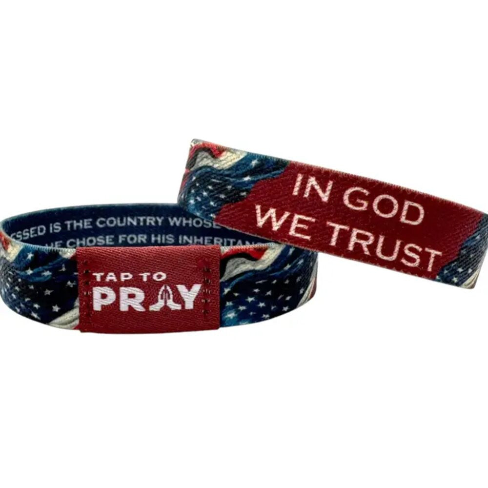 Tap To Pray Medium Patriot Wristband