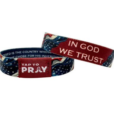 Tap To Pray Medium Patriot Wristband
