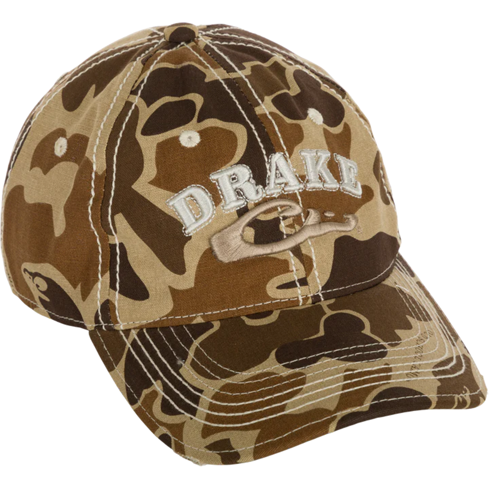 Drake Distressed 6-Panel Ball Cap