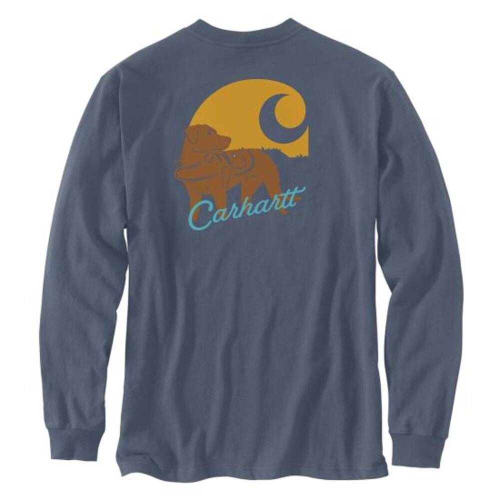Carhartt Loose Fit Heavyweight Long-Sleeve Pocket Dog Graphic T-Shirt