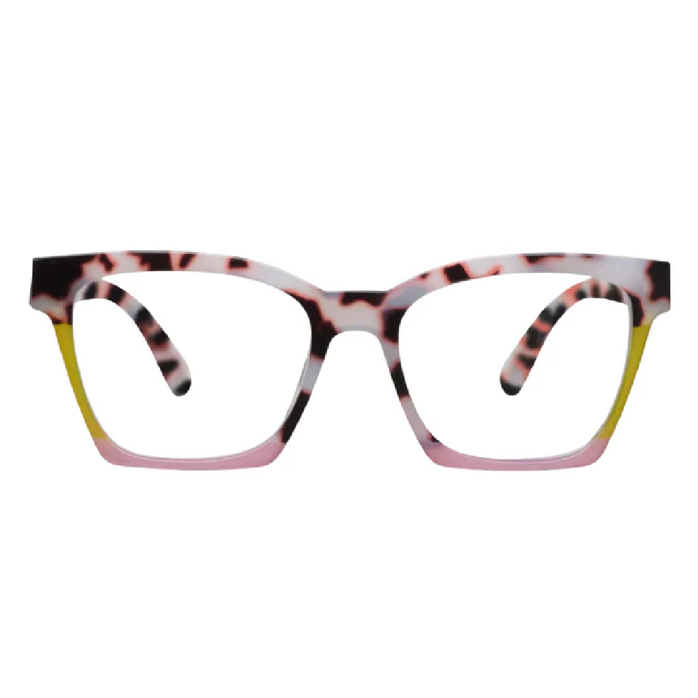 Peepers Birdie — Pink Chai Colorblock Blue Light Readers