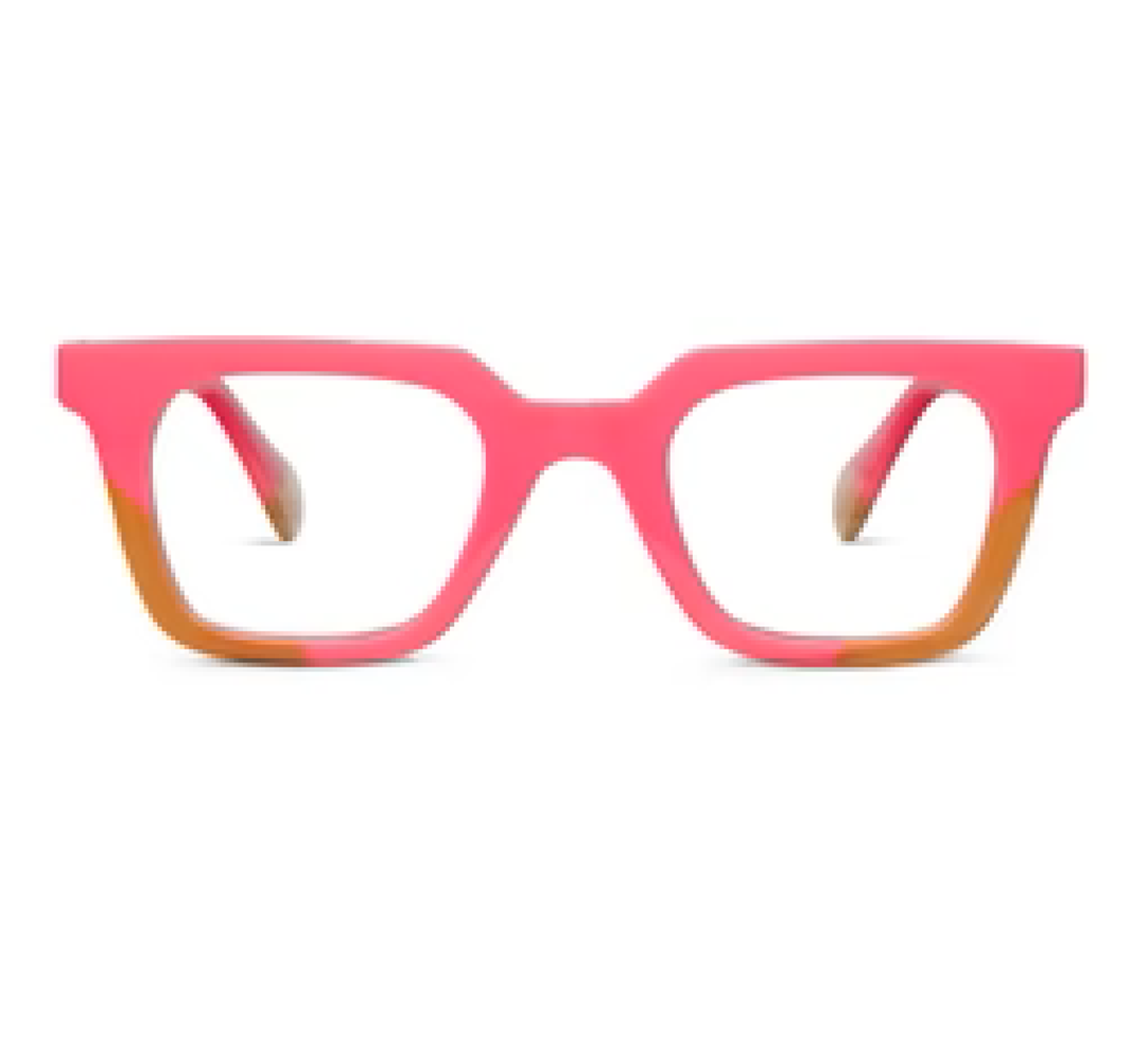 Peepers Page Chunky Wayfarer Reading Glasses – Pink/Tan