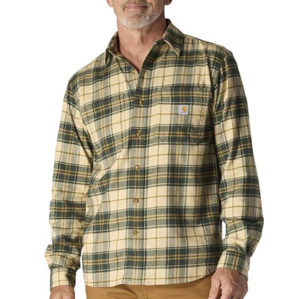 Carhartt Men's Rugged Flex Relaxed Fit Midweight Flannel Long-Sleeve Plaid Shirt
