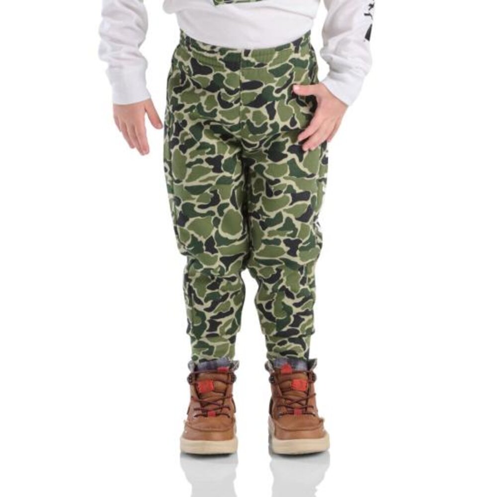 Carhartt Toddler Boys Fleece Camo Logo Sweatpant - Green Duck Camo