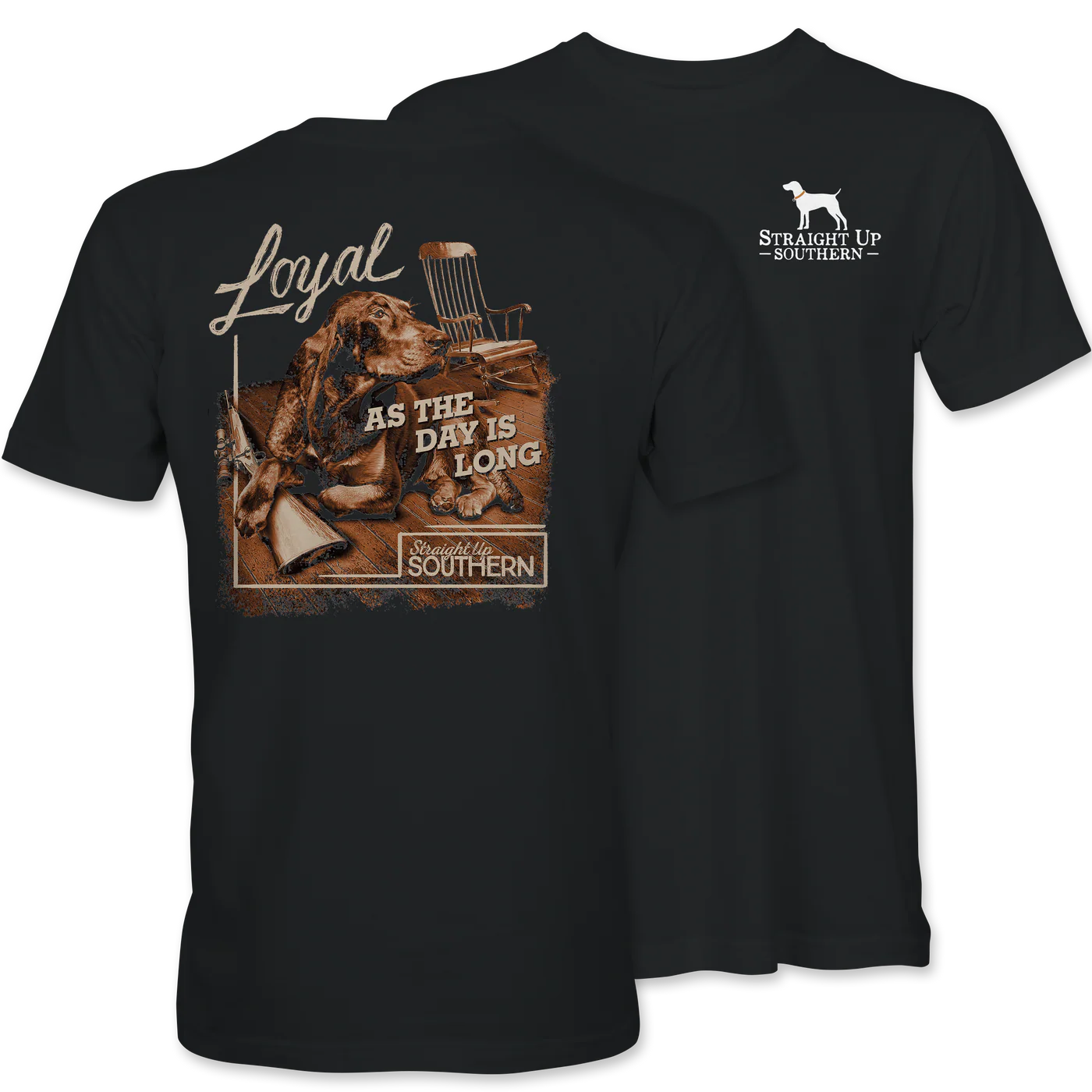 Straight Up Southern Men's Loyal Day Retriever Tee