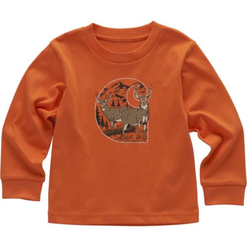 Carhartt Toddler Boys Long Sleeve Deer Shirt - Orange Peel