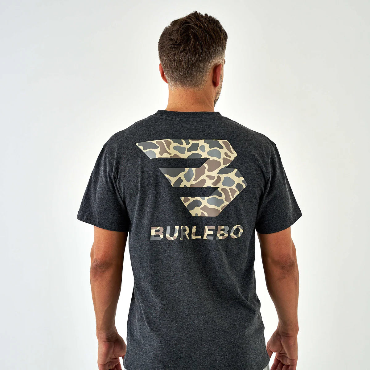 Burlebo Men's Flying B Deer Camo Logo Tee