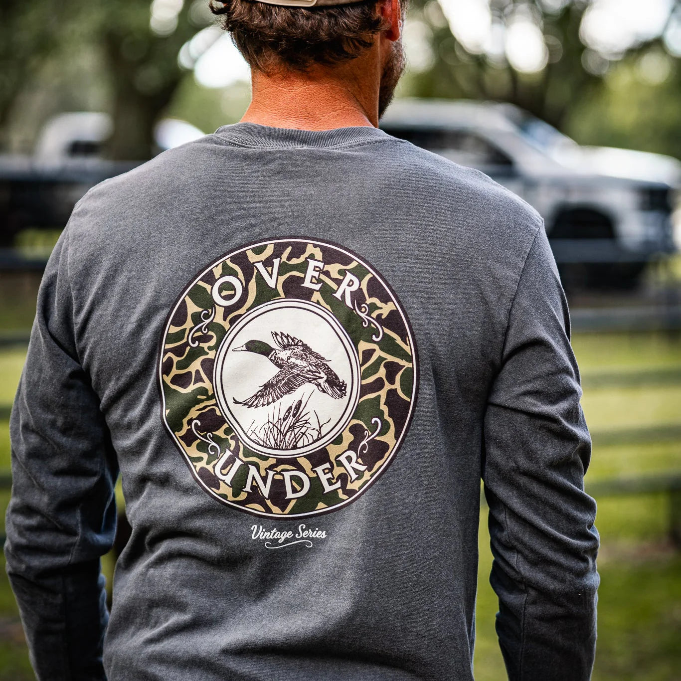 Over Under Men's Long Sleeve Vintage Mallard Shoot T-Shirt