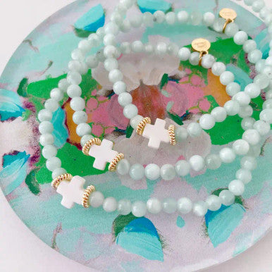 Cola Stacks Sandy Cross Bracelet